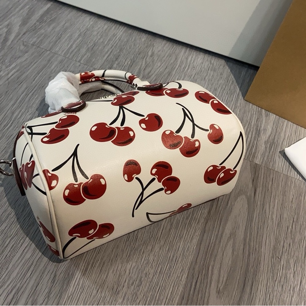 Coach Cherry Print Mini Boston Bag - Picture 5 of 8